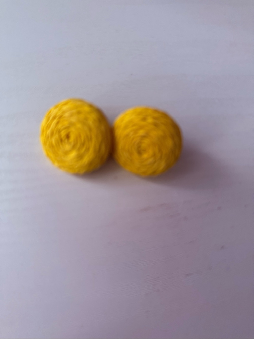 Yellow Woven Button Earrings - Women Accessories
